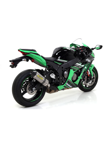 Kit intermédiaire racing ARROW - Silencieux Pro-Race + raccord diamètre 65mm - titane - non homologué - KAWASAKI