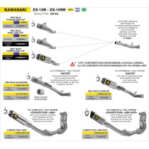 Kit intermédiaire racing ARROW - Silencieux Pro-Race + raccord - titane - non homologué - KAWASAKI