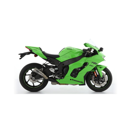 Kit intermédiaire racing ARROW - Silencieux Pro-Race embout avec grille - titane + raccord - non homologué - KAWASAKI