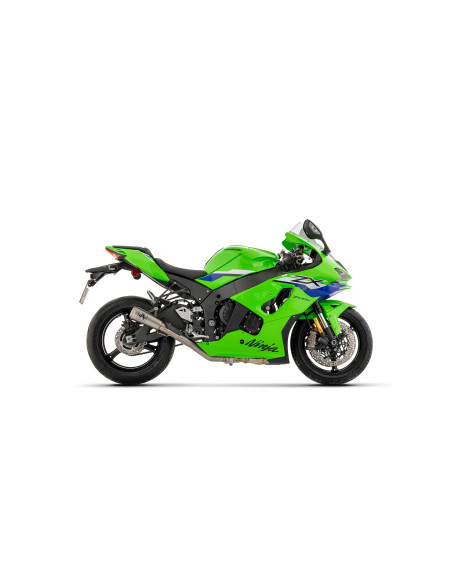 Kit intermédiaire racing ARROW - Silencieux Pro-Race embout avec grille - titane + raccord - non homologué - KAWASAKI