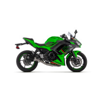 Silencieux Veloce ARROW - aluminium dark - embout carbone - homologué - KAWASAKI NINJA 650 - Z 650 2024-2026