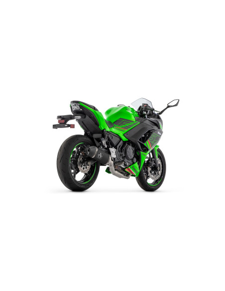Silencieux Veloce ARROW - aluminium dark - embout carbone - homologué - KAWASAKI NINJA 650 - Z 650 2024-2026