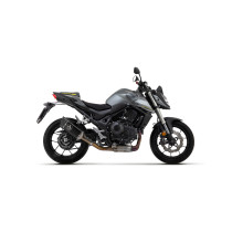 Silencieux Pista ARROW - aluminium dark - embout carbone - homologué - HONDA CB 750 HORNET 2023-2026