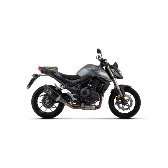 Silencieux Pista ARROW - aluminium dark - embout carbone - homologué - HONDA CB 750 HORNET 2023-2026
