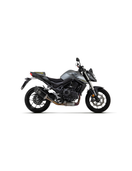 Silencieux Pista ARROW - aluminium dark - embout carbone - homologué - HONDA CB 750 HORNET 2023-2026