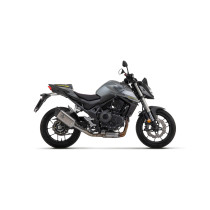 Silencieux Pista ARROW - aluminium dark - embout carbone - homologué - HONDA CB 750 HORNET 2023-2026 2