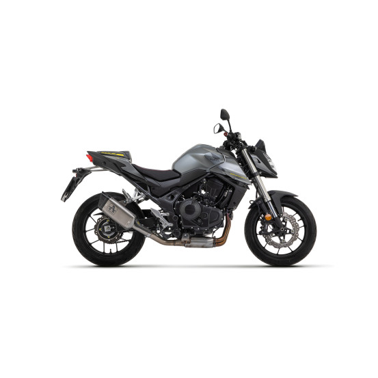 Silencieux Pista ARROW - aluminium dark - embout carbone - homologué - HONDA CB 750 HORNET 2023-2026