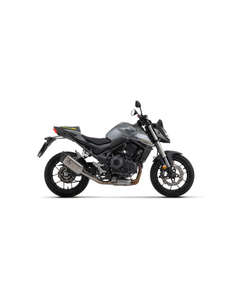 Silencieux Pista ARROW - aluminium dark - embout carbone - homologué - HONDA CB 750 HORNET 2023-2026