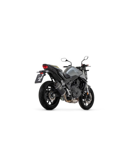 Silencieux Pista ARROW - titane dark - embout carbone - homologué - HONDA CB 750 HORNET 2023-2026