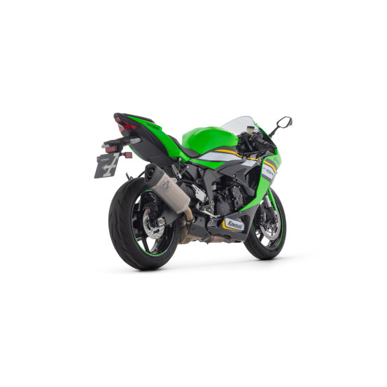 Silencieux Pista ARROW - titane dark - embout carbone - homologué - KAWASAKI ZX-6R 636 2024-2026