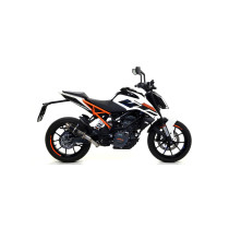 Silencieux GP2 ARROW - inox dark - embout inox - homologué - KTM DUKE 125 - DUKE 390 2017-2020