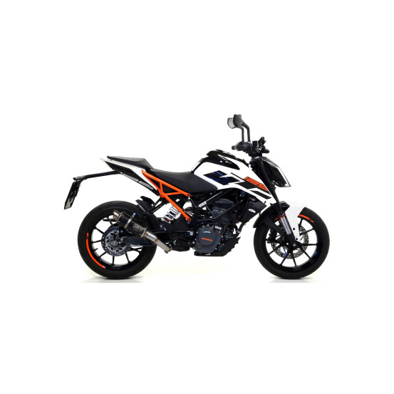 Silencieux GP2 ARROW - inox dark - embout inox - homologué - KTM DUKE 125 - DUKE 390 2017-2020