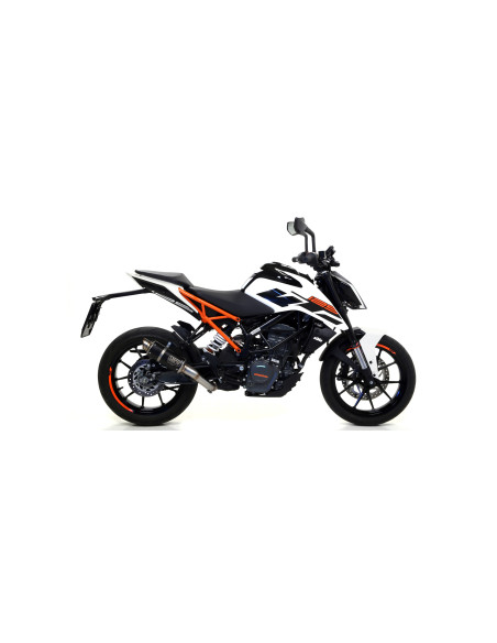 Silencieux GP2 ARROW - inox dark - embout inox - homologué - KTM DUKE 125 - DUKE 390 2017-2020