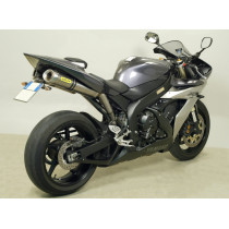 Paire de silencieux Thunder ARROW - aluminium - embout inox - homologué - YAMAHA YZF R1 2004-2006 2