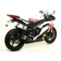 Silencieux Street Thunder ARROW - aluminium dark - embout carbone - homologué - YAMAHA YZF R6 2006-2016 2