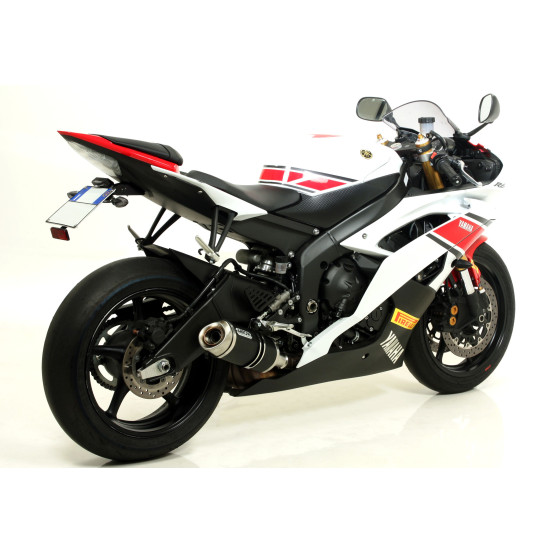 Silencieux Street Thunder ARROW - aluminium dark - embout inox - homologué - YAMAHA YZF R6 2006-2016