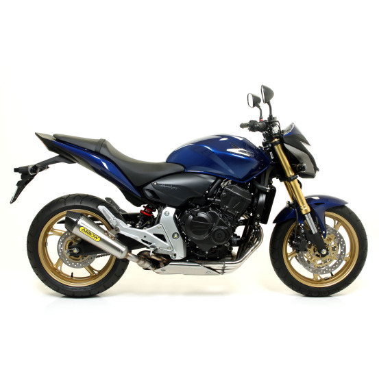 Silencieux Street Thunder ARROW - alu dark - embout carbone - homologué - HONDA CB 600 F HORNET 2007-2013 - CBR 600 F 2011-2013