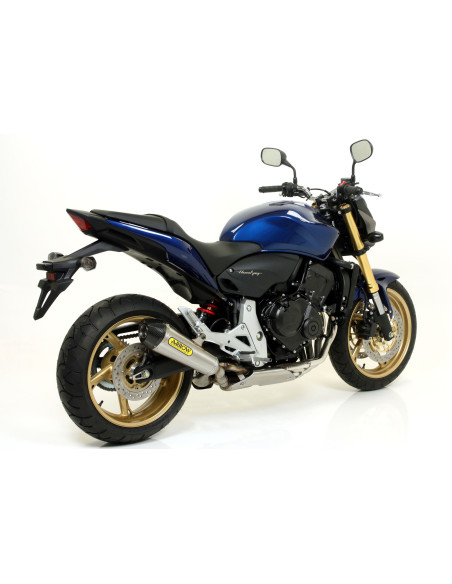 Silencieux Street Thunder ARROW - alu dark - embout carbone - homologué - HONDA CB 600 F HORNET 2007-2013 - CBR 600 F 2011-2013
