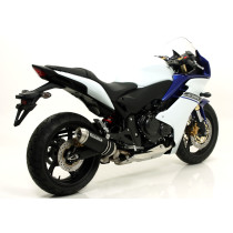 Silencieux Street Thunder ARROW - alu dark - embout inox - homologué - HONDA CB 600 F HORNET 2007-2013 - CBR 600 F 2011-2013 2