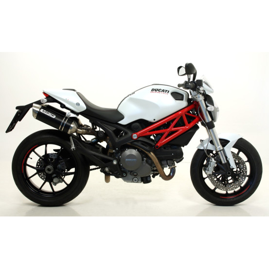 Paire de silencieux Thunder ARROW - aluminium dark - embout inox - homologué - DUCATI