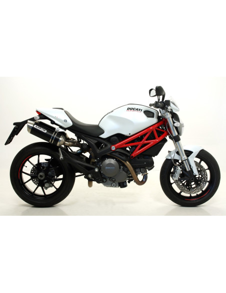 Paire de silencieux Thunder ARROW - aluminium dark - embout inox - homologué - DUCATI
