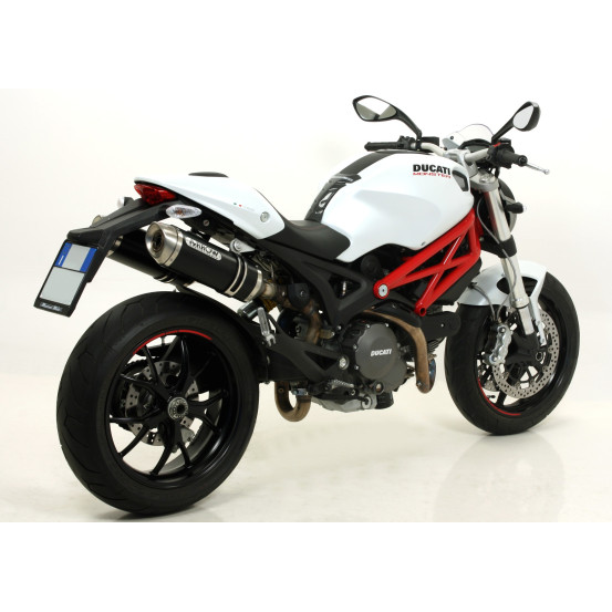 Paire de silencieux Thunder ARROW - aluminium dark - embout inox - homologué - DUCATI