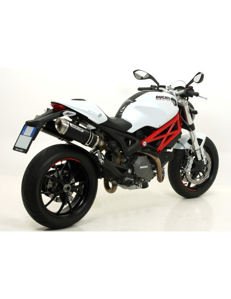 Paire de silencieux Thunder ARROW - aluminium dark - embout inox - homologué - DUCATI