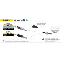 Silencieux Street Thunder ARROW - aluminium dark - embout inox - homologué - HONDA CB 1000 R 2008-2017 2