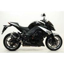 Paire de silencieux Thunder ARROW - aluminium dark - embout inox - homologué - KAWASAKI Z 1000 2010-2020