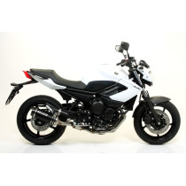 Silencieux Street Thunder ARROW - aluminium dark - embout carbone - homologué - YAMAHA XJ6 / XJ6 DIVERSION 2009-2015