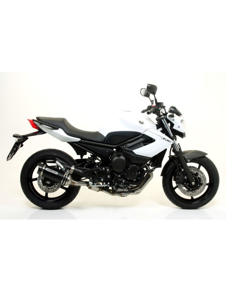 Silencieux Street Thunder ARROW - aluminium dark - embout carbone - homologué - YAMAHA XJ6 / XJ6 DIVERSION 2009-2015