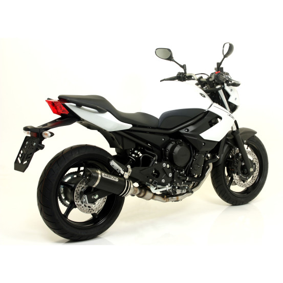 Silencieux Street Thunder ARROW - aluminium dark - embout carbone - homologué - YAMAHA XJ6 / XJ6 DIVERSION 2009-2015