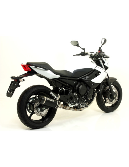 Silencieux Street Thunder ARROW - aluminium dark - embout carbone - homologué - YAMAHA XJ6 / XJ6 DIVERSION 2009-2015