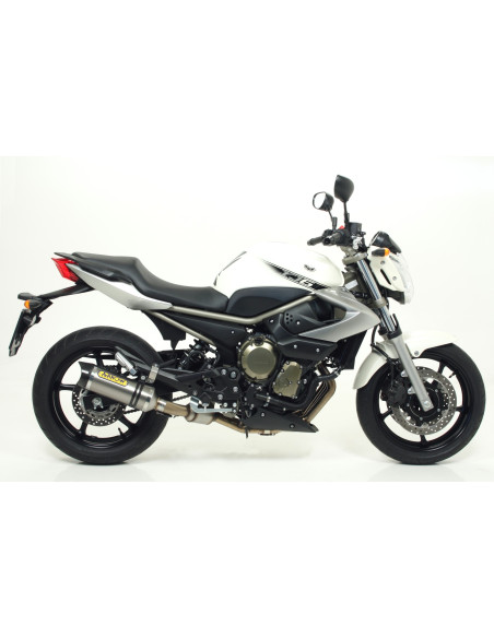 Silencieux Street Thunder ARROW - aluminium dark - embout inox - homologué - YAMAHA XJ6 / XJ6 DIVERSION 2009-2015