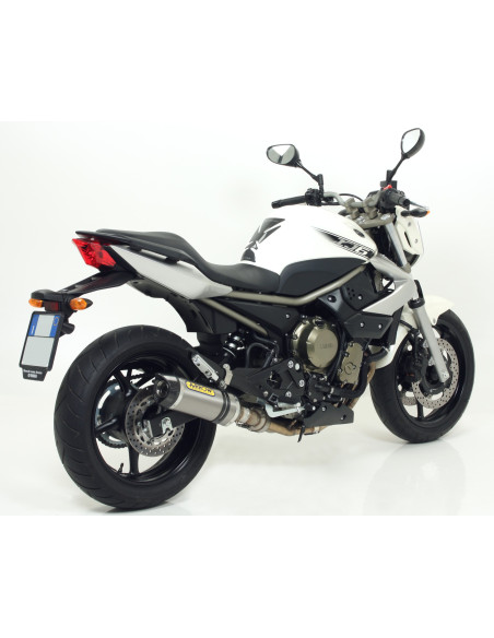 Silencieux Street Thunder ARROW - aluminium dark - embout inox - homologué - YAMAHA XJ6 / XJ6 DIVERSION 2009-2015