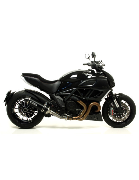 Silencieux Race-Tech ARROW - aluminium dark - embout carbone - homologué - DUCATI