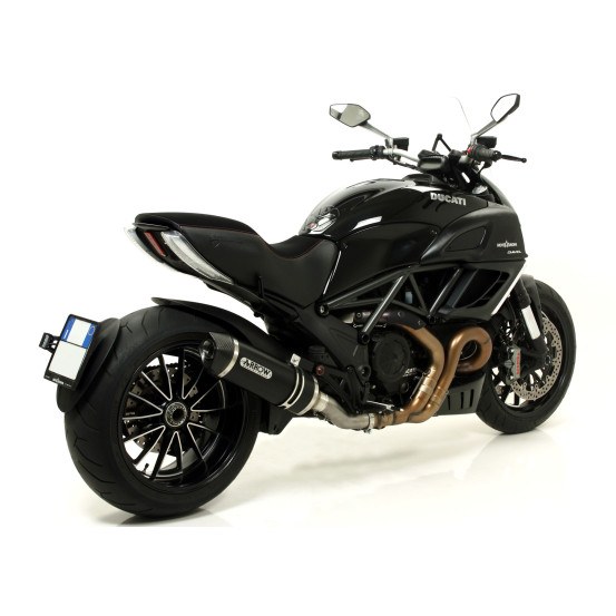 Silencieux Race-Tech ARROW - aluminium dark - embout carbone - homologué - DUCATI