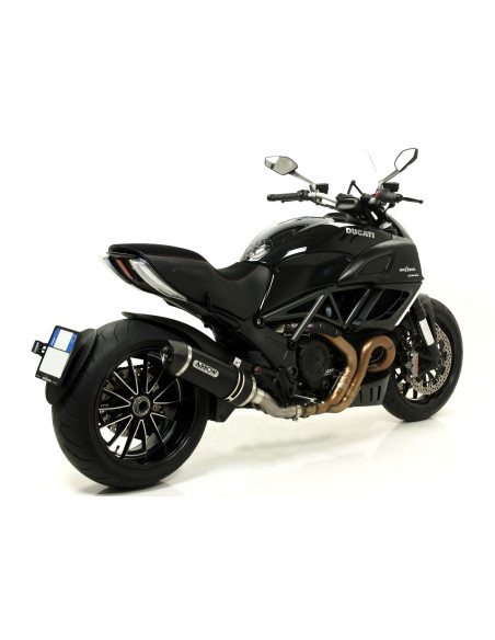 Silencieux Race-Tech ARROW - aluminium dark - embout carbone - homologué - DUCATI