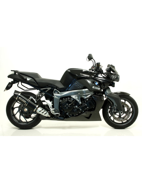 Silencieux Maxi Race-Tech ARROW - aluminium dark - embout carbone - homologué - BMW K 1300 R 2009-2016 - K 1300 S 2012-2016