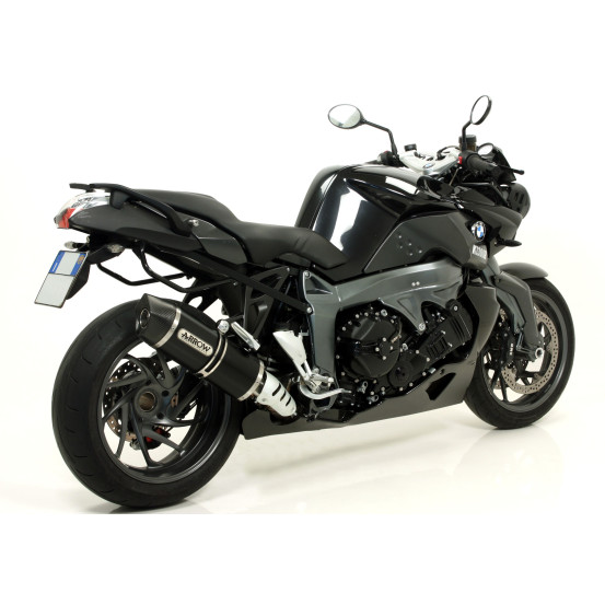 Silencieux Maxi Race-Tech ARROW - aluminium dark - embout carbone - homologué - BMW K 1300 R 2009-2016 - K 1300 S 2012-2016