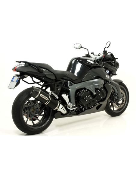 Silencieux Maxi Race-Tech ARROW - aluminium dark - embout carbone - homologué - BMW K 1300 R 2009-2016 - K 1300 S 2012-2016