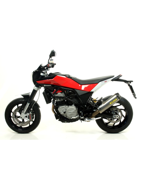 Silencieux Works ARROW - titane - embout carbone - homologué - HUSQVARNA NUDA 900 / NUDA 900 R 2012-2013