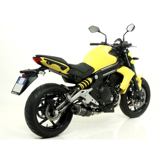 Silencieux Race-Tech ARROW - aluminium dark - embout carbone - homologué - KAWASAKI