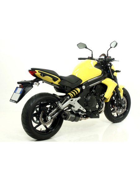 Silencieux Race-Tech ARROW - aluminium dark - embout carbone - homologué - KAWASAKI