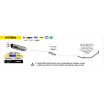 Silencieux Race-Tech ARROW - aluminium - embout carbone - homologué - HONDA