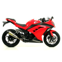 Silencieux X-Kone ARROW - inox - embout carbone - homologué - KAWASAKI NINJA 300 - NINJA 250 2013-2016 - Z 300 2015-2016