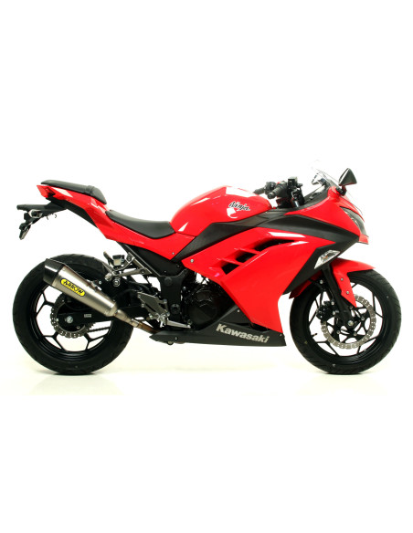Silencieux X-Kone ARROW - inox - embout carbone - homologué - KAWASAKI NINJA 300 - NINJA 250 2013-2016 - Z 300 2015-2016