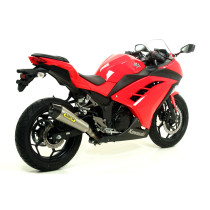 Silencieux X-Kone ARROW - inox - embout carbone - homologué - KAWASAKI NINJA 300 - NINJA 250 2013-2016 - Z 300 2015-2016 2