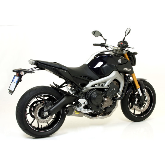 Silencieux X-Kone ARROW - inox - embout carbone - homologué - YAMAHA MT-09 2013-2020 - TRACER 900 2015-2020