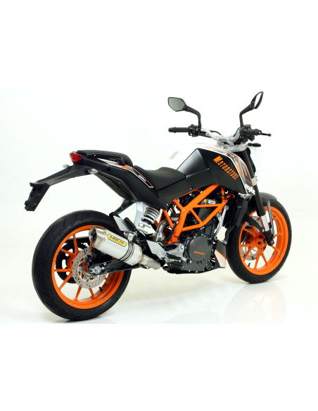 Silencieux Thunder ARROW - aluminium - embout inox - homologué - KTM DUKE 390 2013-2016 - RC 125 - RC 390 2015-2016
